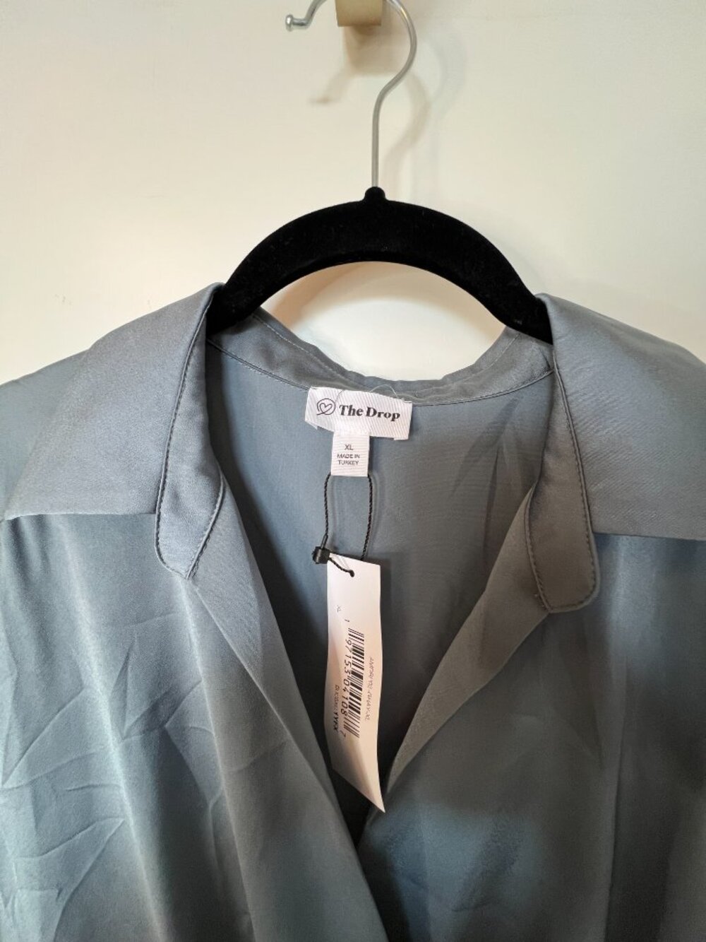 NWT XL The Drop Women's Mack Silky Wrap Mini Dress - Picture 16 of 16